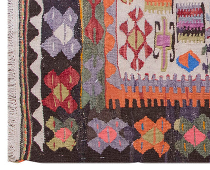 Vintage Kilim Rug,Denizli Eşme Kilim 2'6" x 4" feet 77 x 120 cm