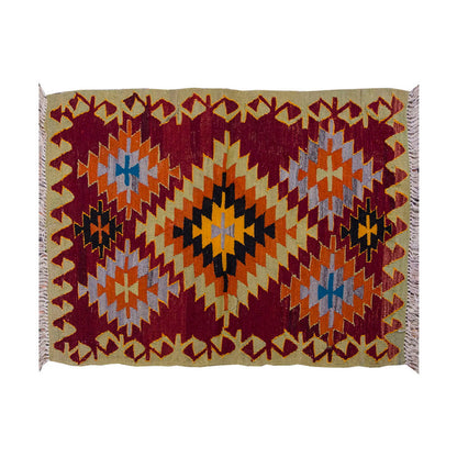 Vintage Kilim Rug,Denizli Kilim 2'7" x 3'1" feet 80 x 95 cm
