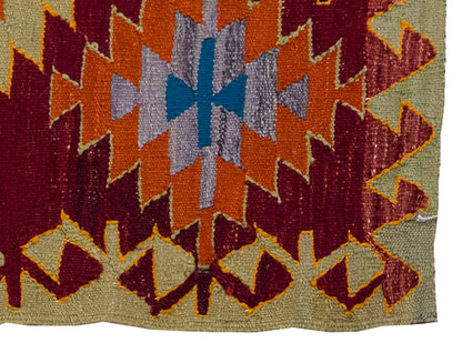Vintage Kilim Rug,Denizli Kilim 2'7" x 3'1" feet 80 x 95 cm
