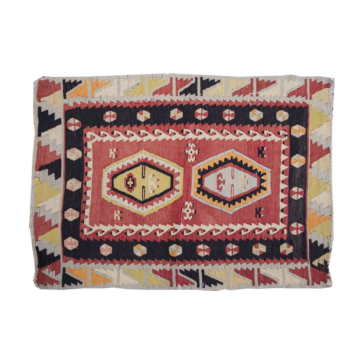 Vintage Kilim Rug,Sivas Şarkışla Kilim 2'7" x 3'6" feet 78 x 106 cm