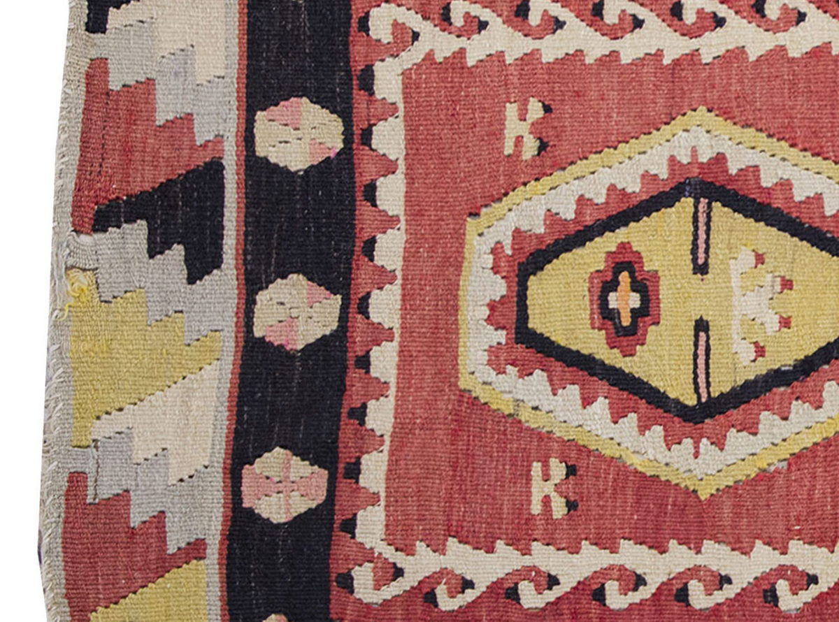 Vintage Kilim Rug,Sivas Şarkışla Kilim 2'7" x 3'6" feet 78 x 106 cm