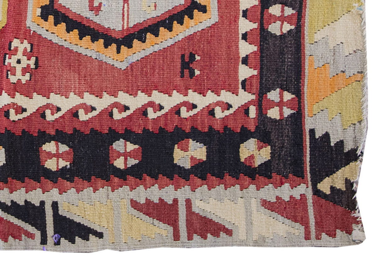 Vintage Kilim Rug,Sivas Şarkışla Kilim 2'7" x 3'6" feet 78 x 106 cm