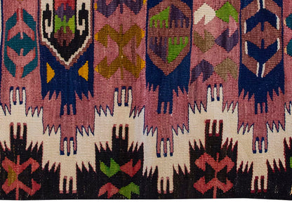 Vintage Kilim Rug, Sacıkara Tribal Kilim 2'7" x 4" feet 79 x 118 cm