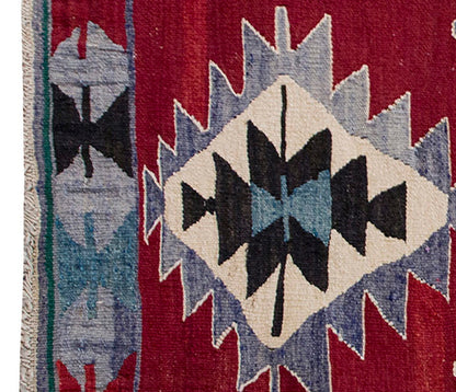 Vintage Kilim Rug,Denizli Kilim 2'7" x 4" feet 80 x 120 cm