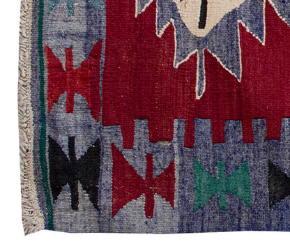 Vintage Kilim Rug,Denizli Kilim 2'7" x 4" feet 80 x 120 cm