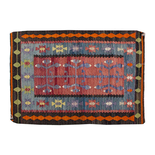 Vintage Kilim Rug,Denizli Kilim 2'7" x 4" feet 80 x 124 cm