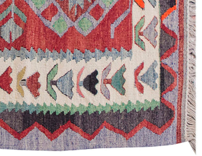 Vintage Kilim Rug,Denizli Kilim 2'7" x 4'7" feet 78 x 140 cm