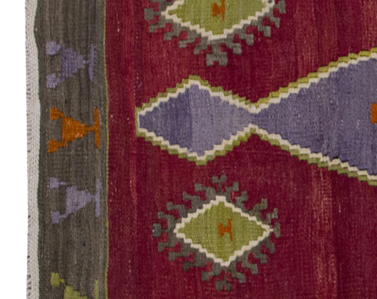 Vintage Kilim Rug,Emirdağ Kilim 2'7" x 5" feet 80 x 150 cm