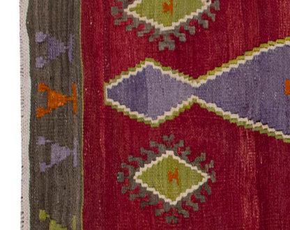 Vintage Kilim Rug,Emirdağ Kilim 2'7" x 5" feet 80 x 150 cm
