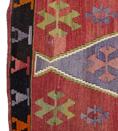Vintage Kilim Rug,Afyon Emirdağ Kilim 2'7" x 5'3" feet 80 x 160 cm