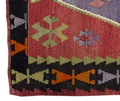 Vintage Kilim Rug,Afyon Emirdağ Kilim 2'7" x 5'3" feet 80 x 160 cm