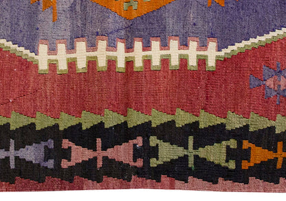 Vintage Kilim Rug,Afyon Emirdağ Kilim 2'7" x 5'3" feet 80 x 160 cm
