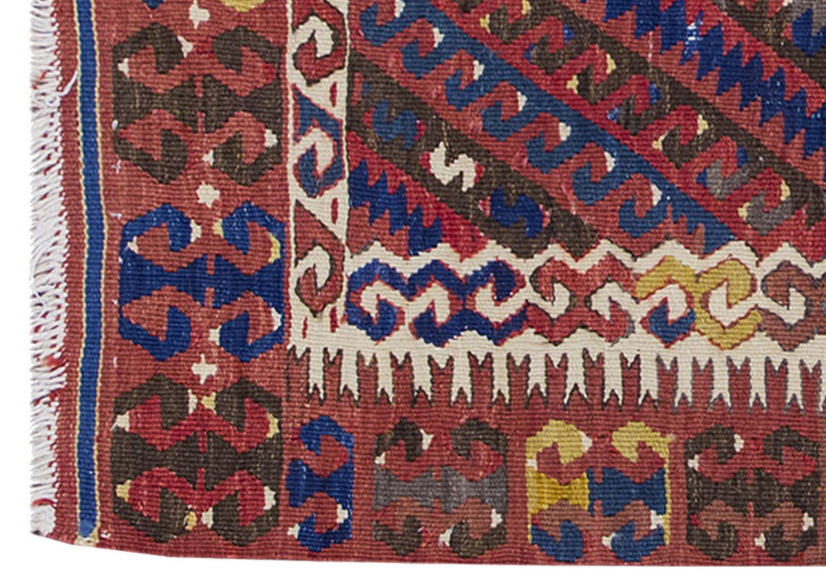 Vintage Kilim Rug,Fethiye Kilim 2'8" x 3'8" feet 82 x 112 cm