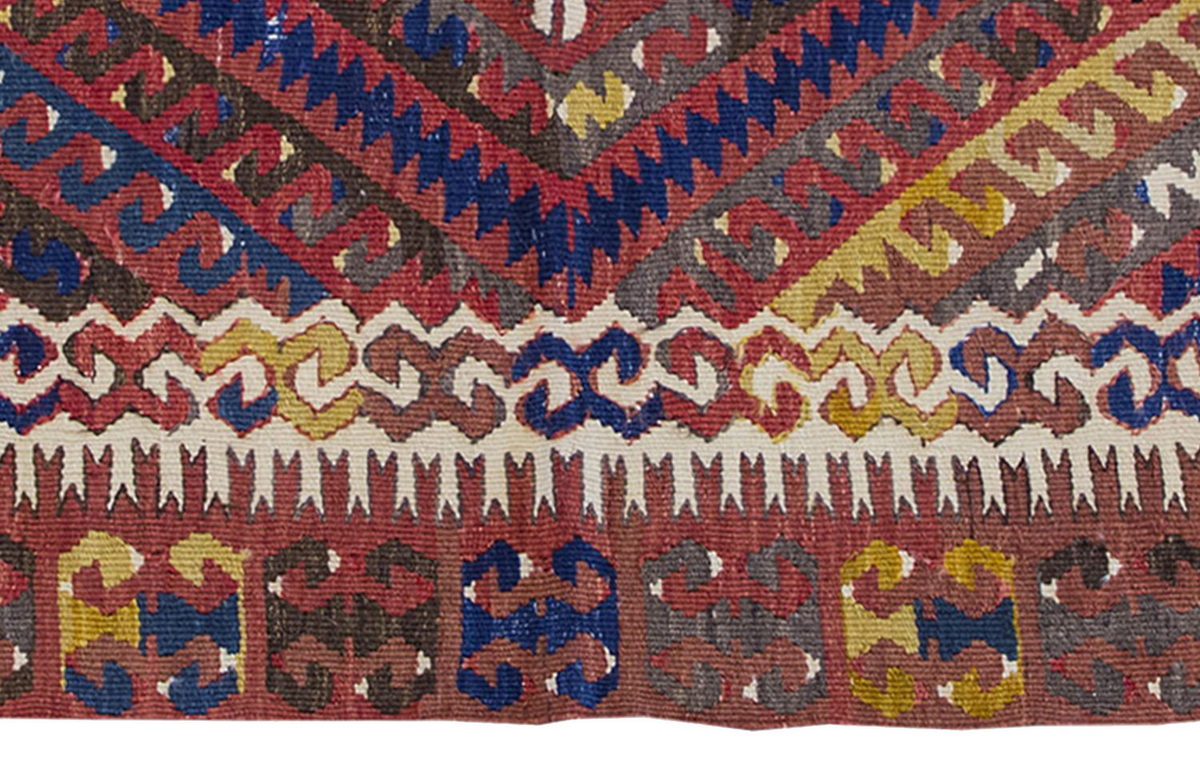 Vintage Kilim Rug,Fethiye Kilim 2'8" x 3'8" feet 82 x 112 cm