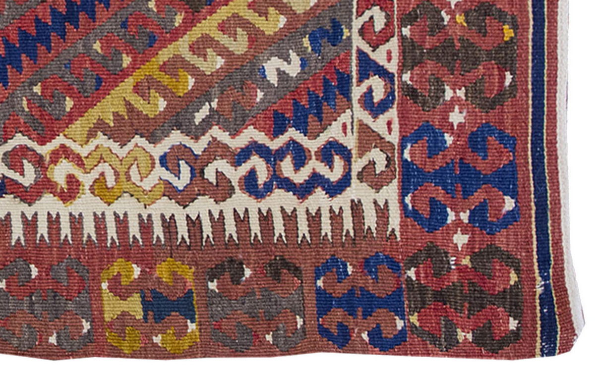 Vintage Kilim Rug,Fethiye Kilim 2'8" x 3'8" feet 82 x 112 cm