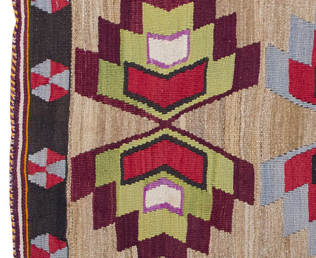 Vintage Kilim Rug,Konya Kilim 2'8" x 4'2" feet 82 x 128 cm
