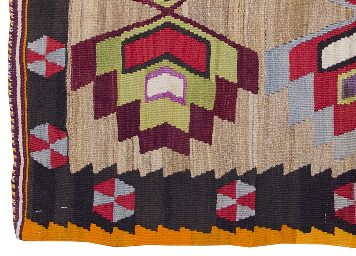 Vintage Kilim Rug,Konya Kilim 2'8" x 4'2" feet 82 x 128 cm