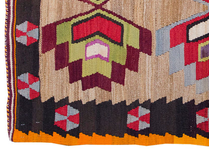 Vintage Kilim Rug,Konya Kilim 2'8" x 4'2" feet 82 x 128 cm