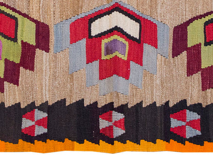 Vintage Kilim Rug,Konya Kilim 2'8" x 4'2" feet 82 x 128 cm