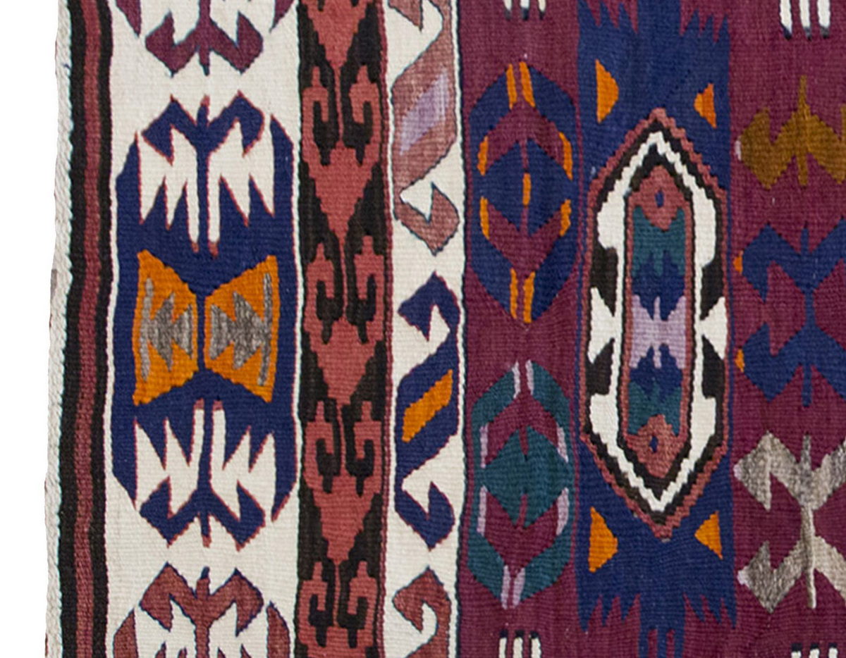 Vintage Kilim Rug,Saçıkara Tribal Kilim 2'9 " x 4'4" feet 84 x 131 cm