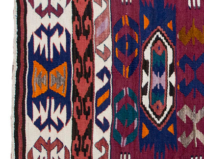 Vintage Kilim Rug,Saçıkara Tribal Kilim 2'9 " x 4'4" feet 84 x 131 cm