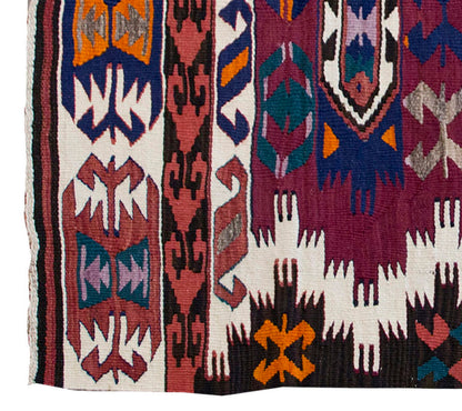 Vintage Kilim Rug,Saçıkara Tribal Kilim 2'9 " x 4'4" feet 84 x 131 cm