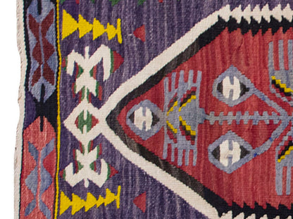 Vintage Kilim Rug,Denizli Kilim 2'9" x 3'8" feet 83 x 112 cm