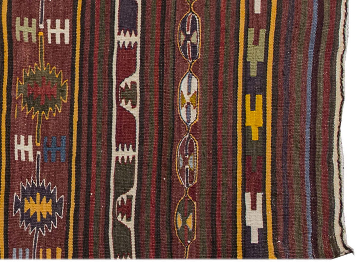 Vintage Kilim Rug,Konya Çiğil Kilim 2'9" x 4" feet 85 x 124 cm