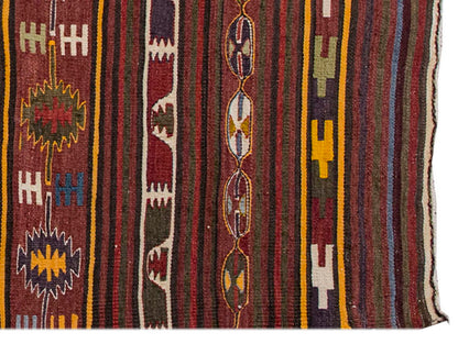 Vintage Kilim Rug,Konya Çiğil Kilim 2'9" x 4" feet 85 x 124 cm