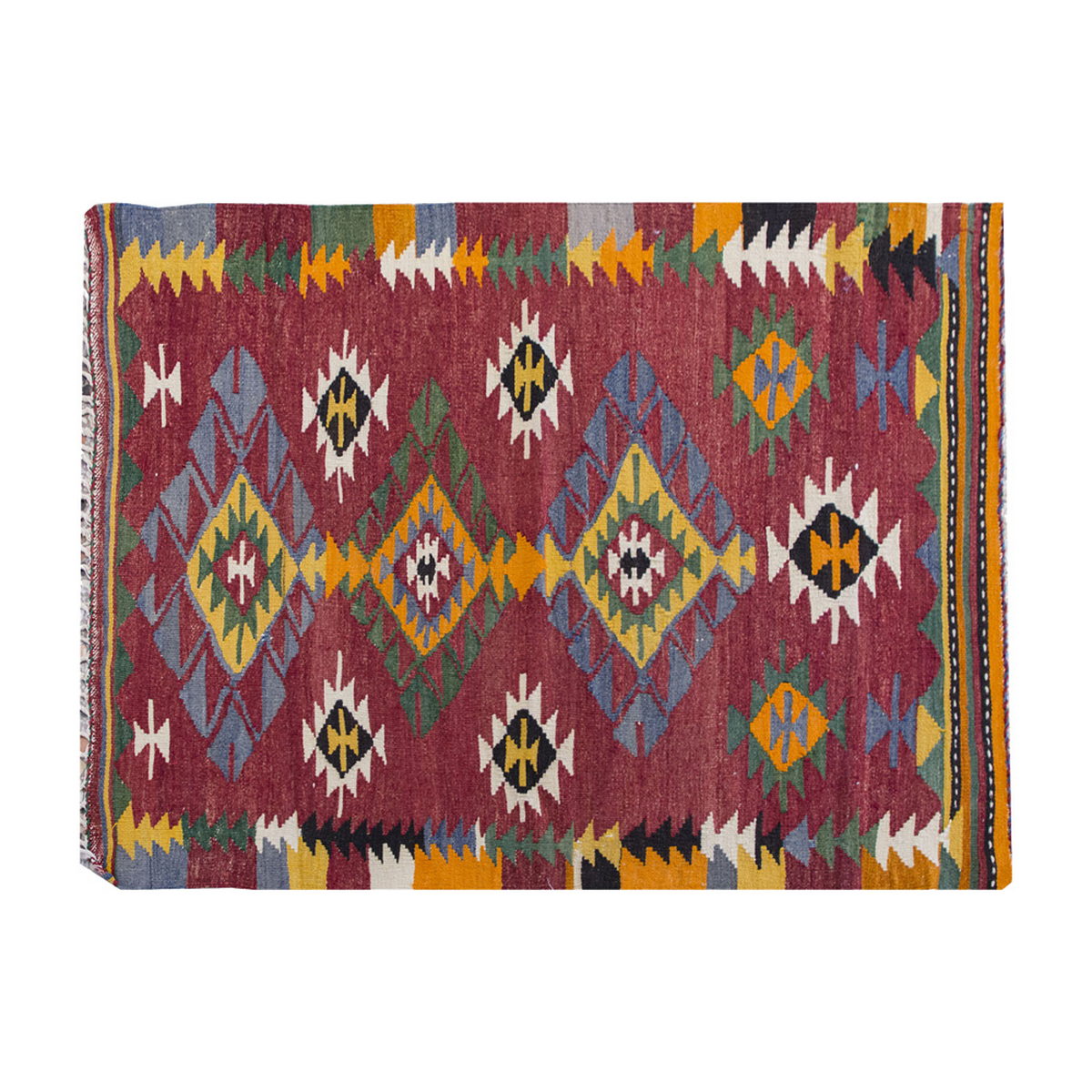 Vintage Kilim Rug,West Part of Turkey Kilim 2'9" x 4'3" feet 84 x 129 cm