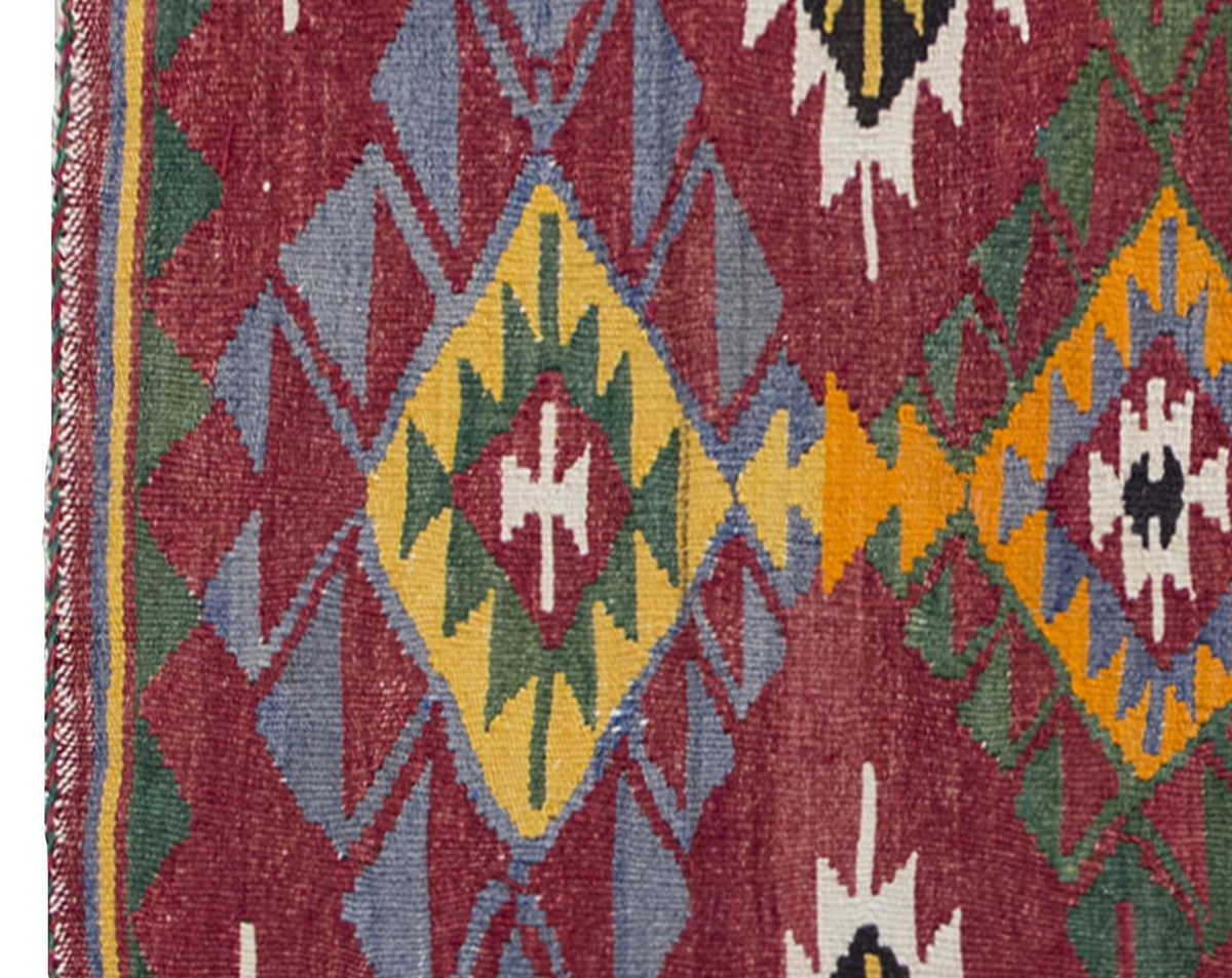 Vintage Kilim Rug,West Part of Turkey Kilim 2'9" x 4'3" feet 84 x 129 cm
