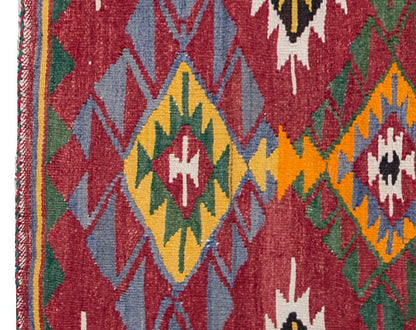 Vintage Kilim Rug,West Part of Turkey Kilim 2'9" x 4'3" feet 84 x 129 cm