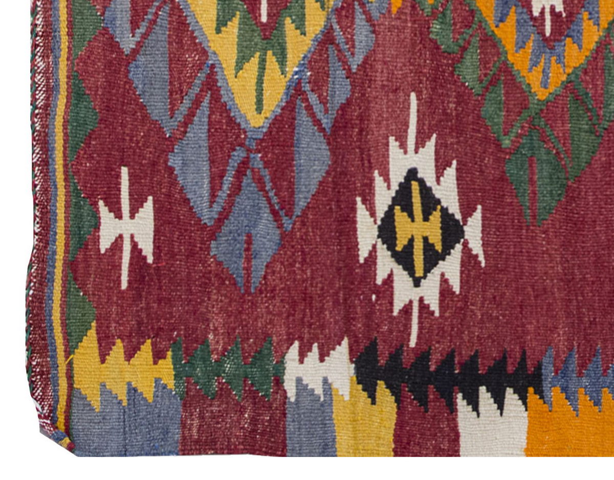 Vintage Kilim Rug,West Part of Turkey Kilim 2'9" x 4'3" feet 84 x 129 cm