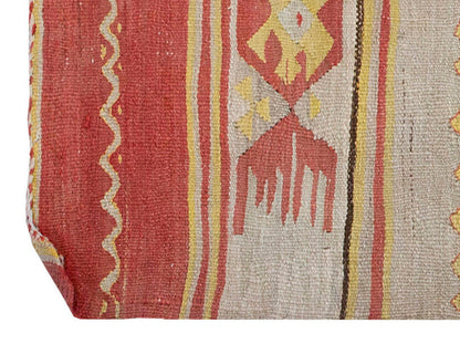 Vintage Kilim Rug,Kayseri Kilim 3'9" x 5'5" feet 114 x 164 cm