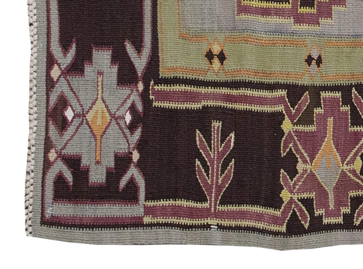 Vintage Kilim Rug,Caucasian Avar Kilim 2'9" x 4'3" feet 85 x 130 cm