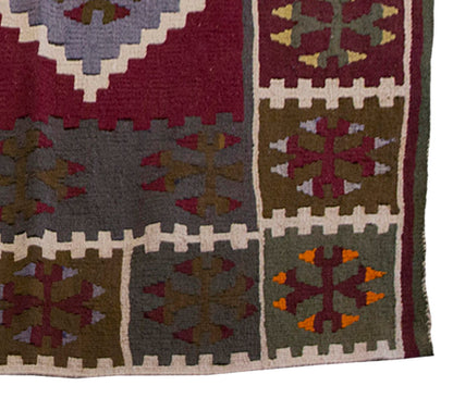 Vintage Kilim Rug,Kayseri Kilim 3'8" x 5'8" feet 112 x 172 cm