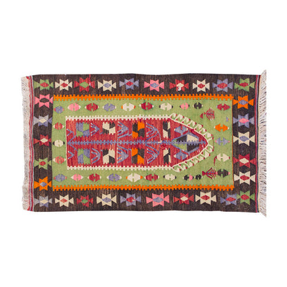 Vintage Kilim Rug,Denizli Kilim 2'9" x 4'7" feet 85 x 140 cm