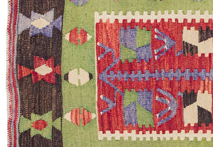 Vintage Kilim Rug,Denizli Kilim 2'9" x 4'7" feet 85 x 140 cm