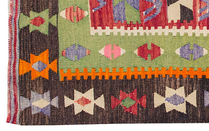 Vintage Kilim Rug,Denizli Kilim 2'9" x 4'7" feet 85 x 140 cm