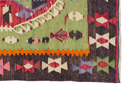 Vintage Kilim Rug,Denizli Kilim 2'9" x 4'7" feet 85 x 140 cm