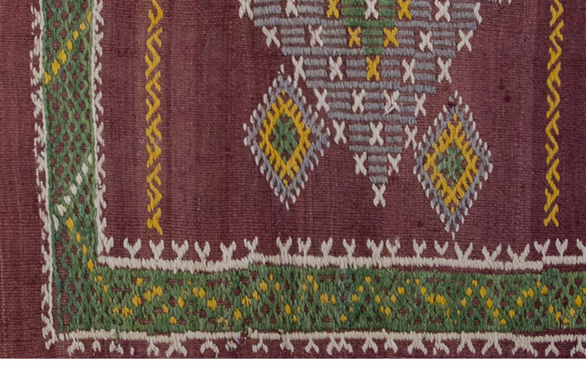 Vintage Kilim Rug,Konya Kilim 3" x 3'9" feet 93 x 115 cm