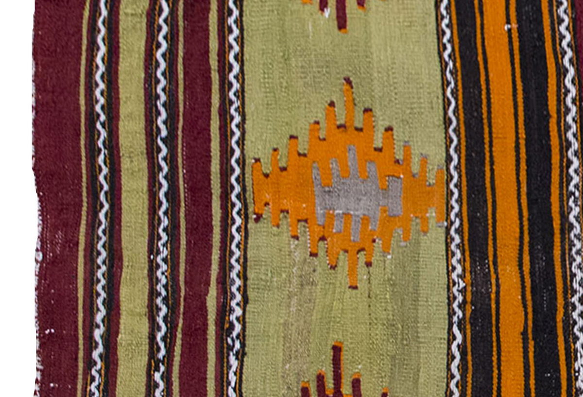 Vintage Kilim Rug,Sivas Central anatolian Kilim 3" x 4" feet  87 x 123 cm