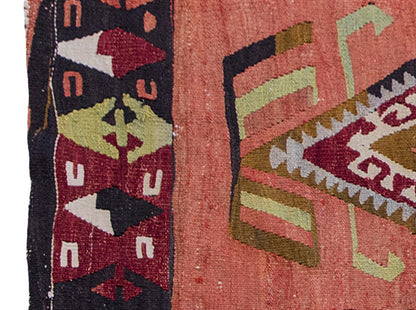 Vintage Kilim Rug,Kırşehir Kilim 3" x 4" feet 86 x 124 cm