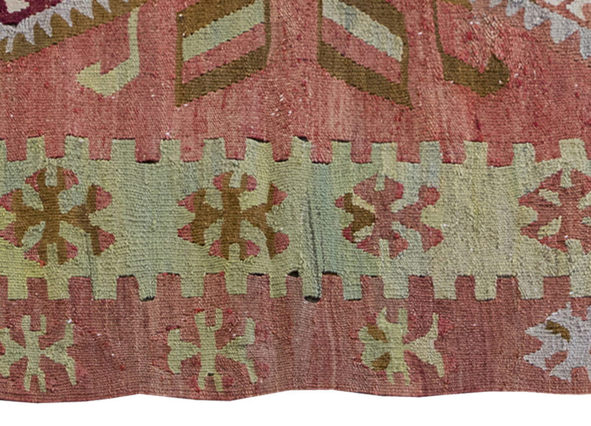Vintage Kilim Rug,Kırşehir Kilim 3" x 4" feet 86 x 124 cm
