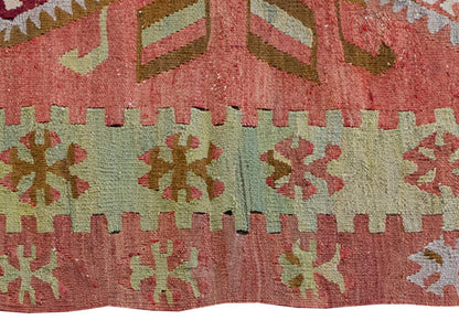 Vintage Kilim Rug,Kırşehir Kilim 3" x 4" feet 86 x 124 cm