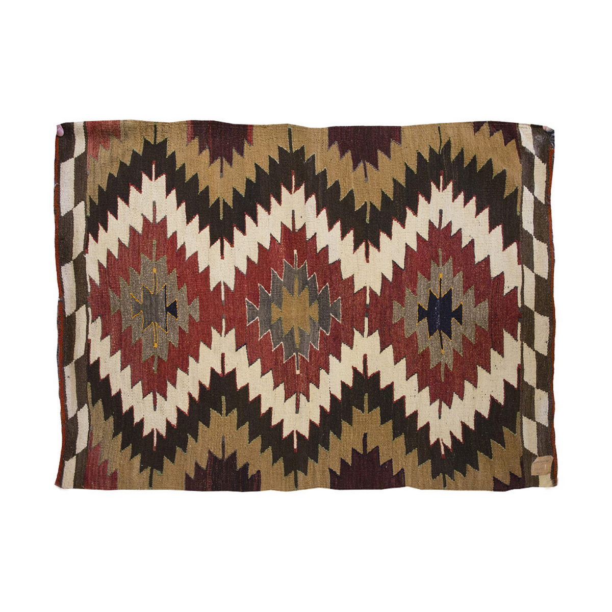 Vintage Kilim Rug,Mut Kilim 3" x 4" feet 87 x 124 cm