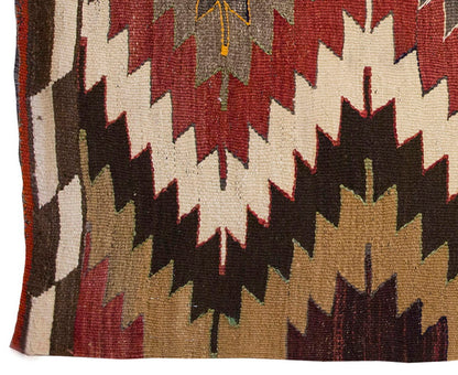 Vintage Kilim Rug,Mut Kilim 3" x 4" feet 87 x 124 cm