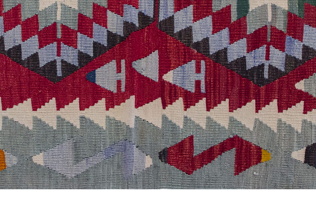 Vintage Kilim Rug,Denizli Kilim 3" x 4" feet 90 x 123 cm