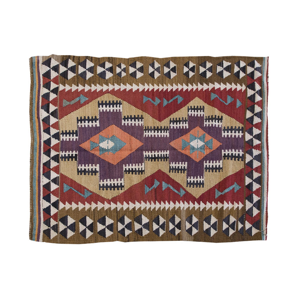 Vintage Kilim Rug,Maraş Kilim 3" x 4" feet 91 x 117 cm