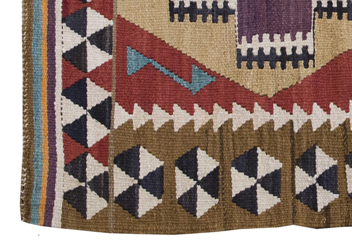 Vintage Kilim Rug,Maraş Kilim 3" x 4" feet 91 x 117 cm